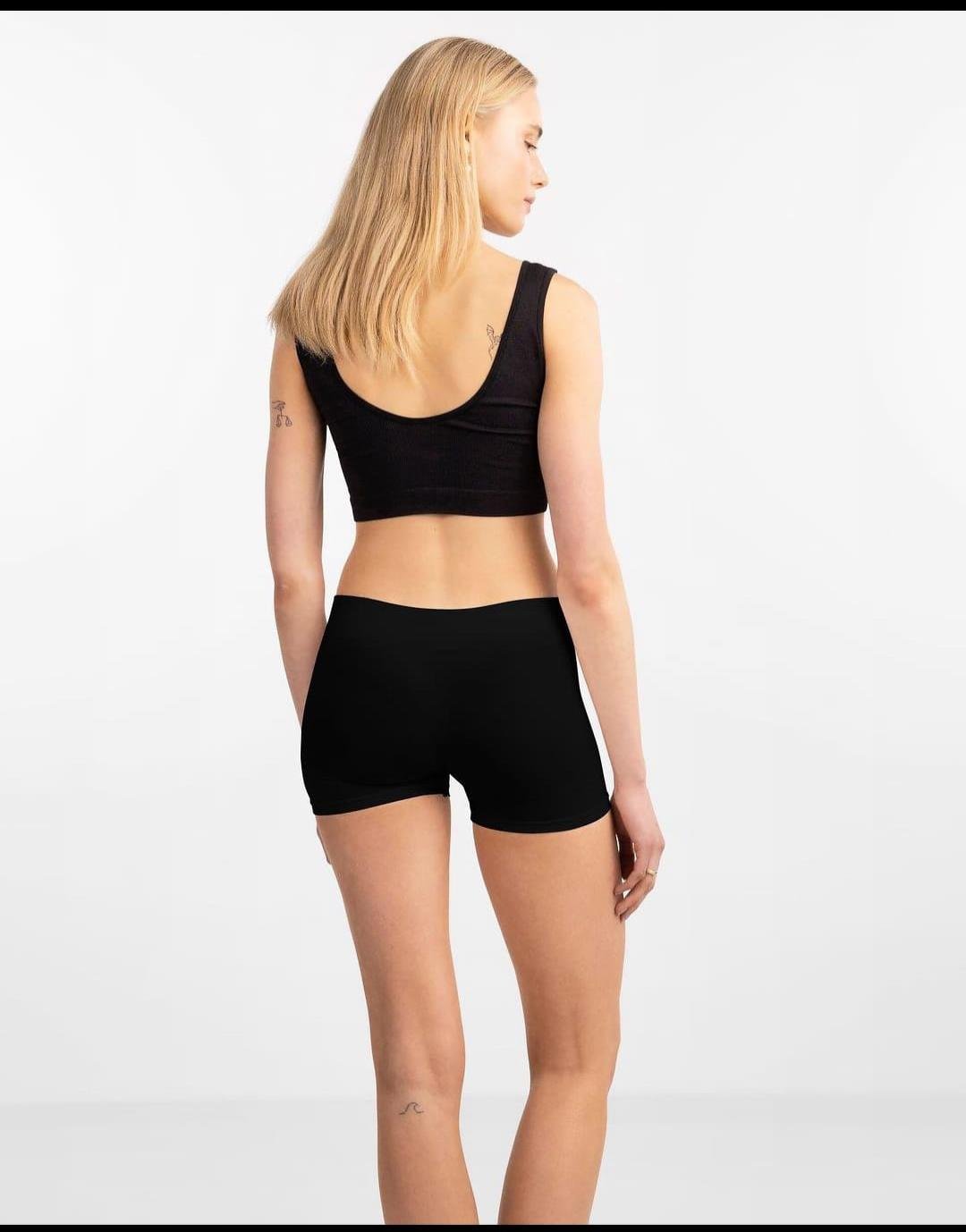 PIECES SİYAH DİKİŞSİZ BOXER