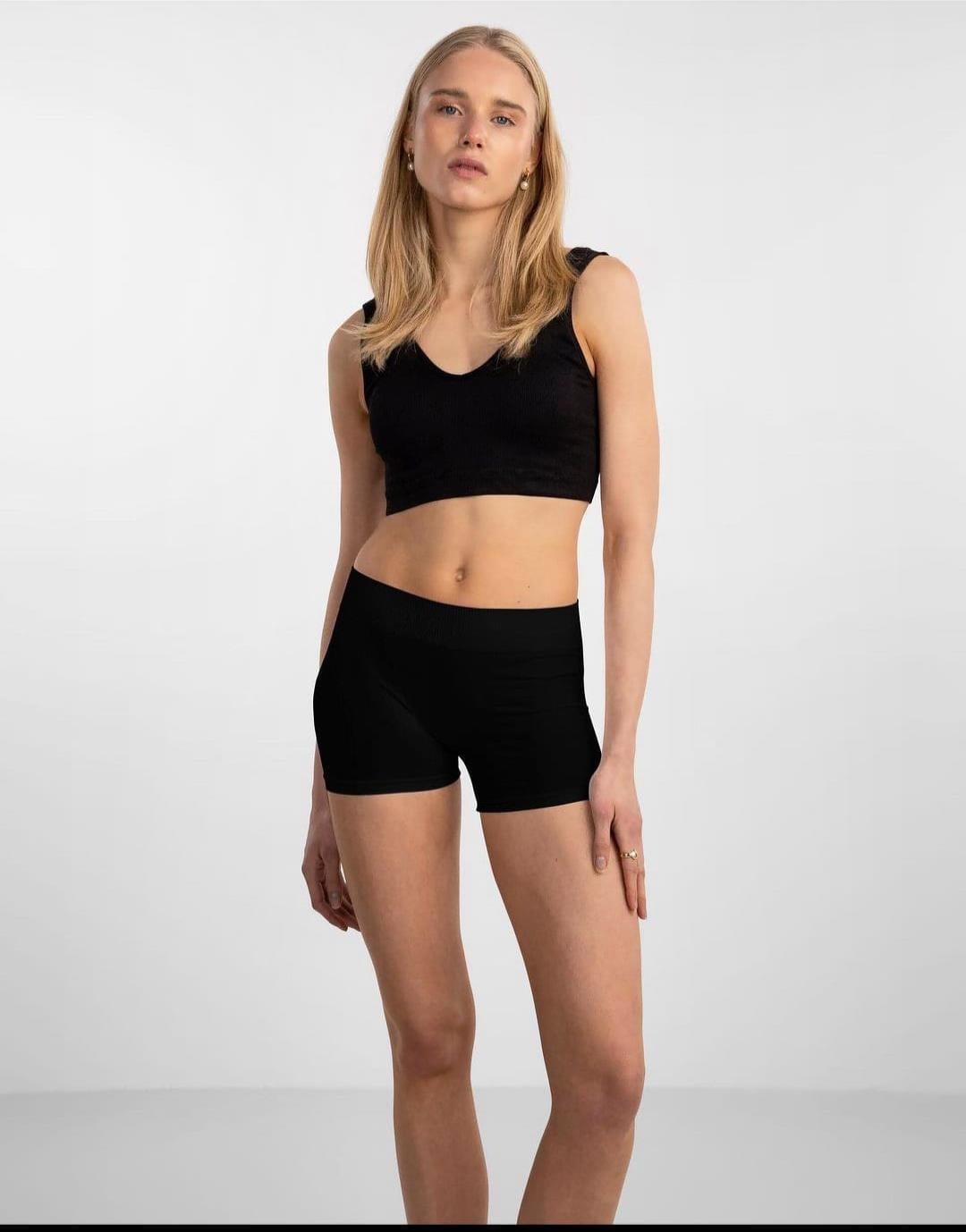 PIECES SİYAH DİKİŞSİZ BOXER