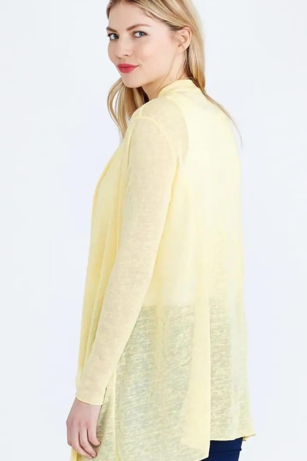 SARI ÖRME TÜL HIRKA