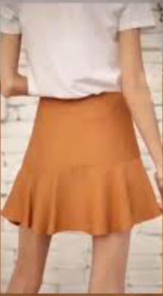 TRND ORANGE KUMAŞ ŞORT ETEK