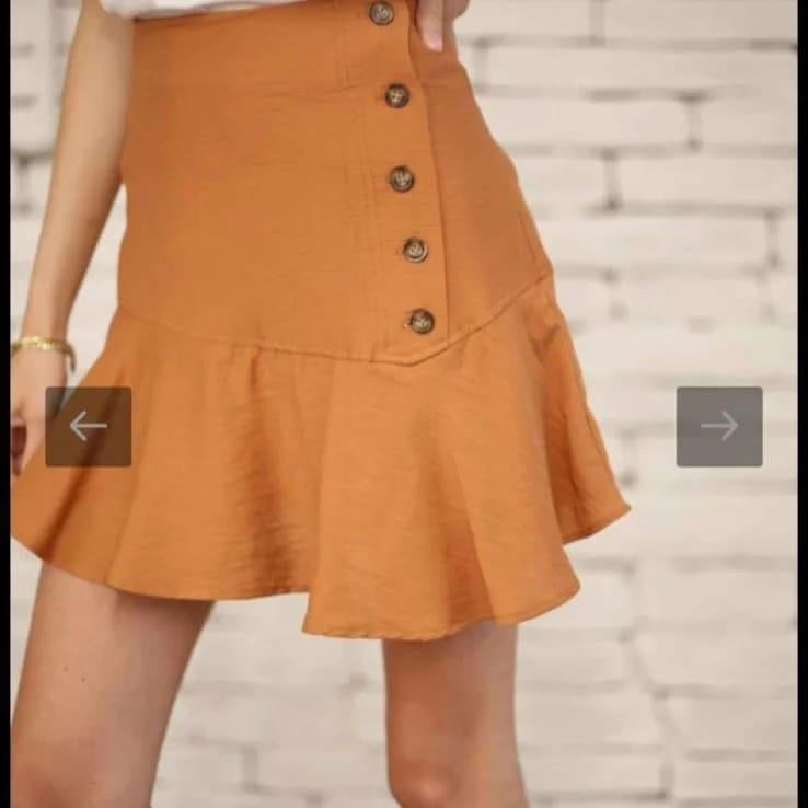 TRND ORANGE KUMAŞ ŞORT ETEK