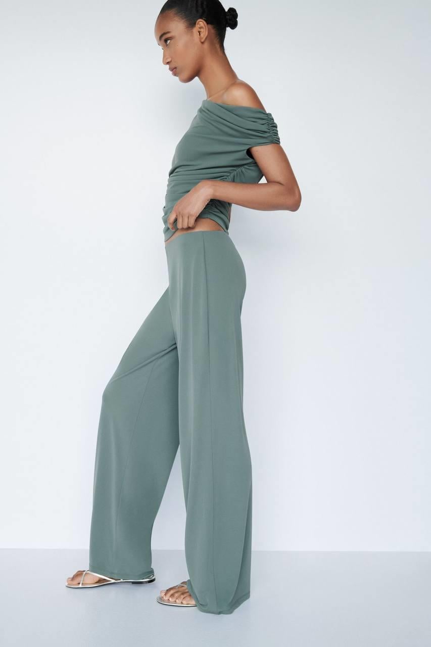 ZR MODEL YEŞİL YÜKSEK BEL PANTOLON