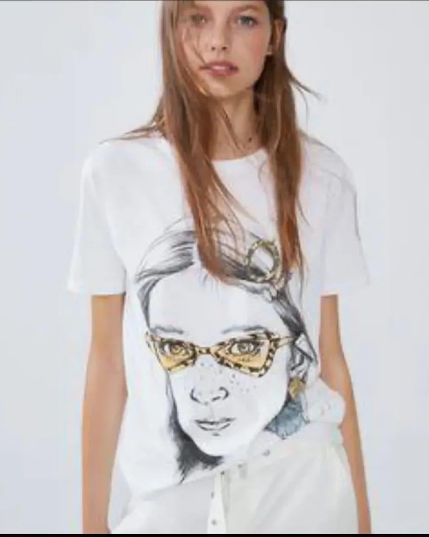 ZR ORJ BEYAZ BASKILI BASİC T-SHIRT
