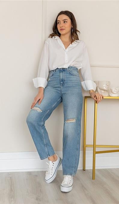 ZR ORJ NORMAL BEL DISTRESSED MOM JEAN