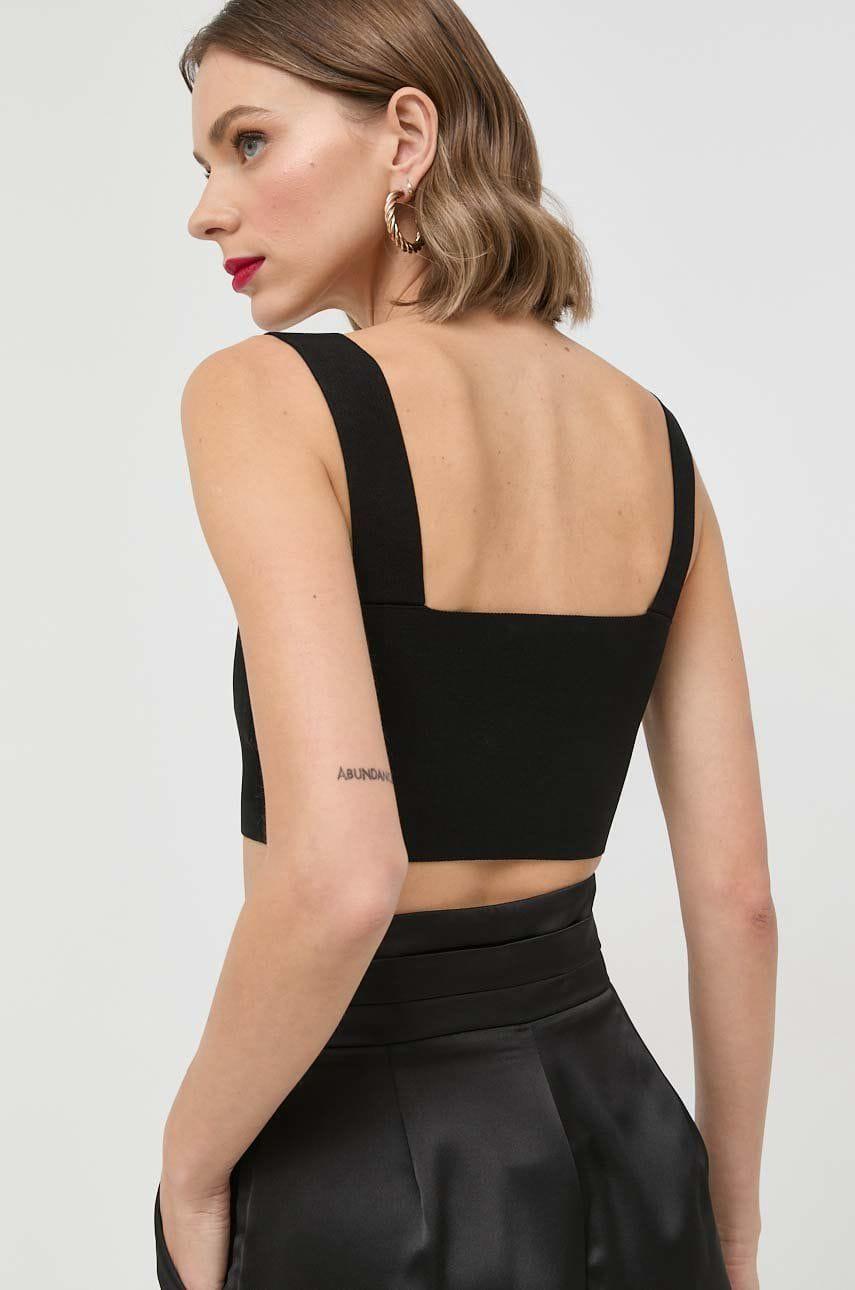 ZR ORJ SİYAH GENİŞ ASKILI CROP BODY