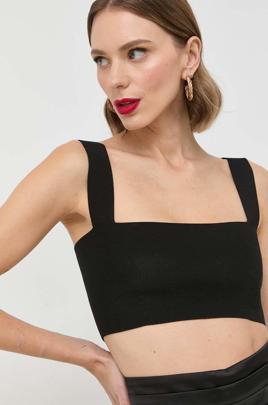 ZR ORJ SİYAH GENİŞ ASKILI CROP BODY
