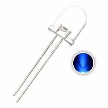 10mm, Şeffaf Mavi, LED