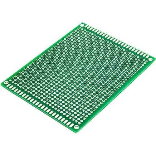 15x20mm Çift Yüzlü Delikli Bakırlı Plaket (FR4 Cam Elyaf, Yeşil)