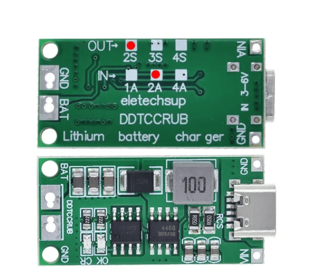 2S 2A Type-C Çok Hücreli 18650 Lityum Pil Şarj Modülü (8.4V / 12.6V / 16.8V)
