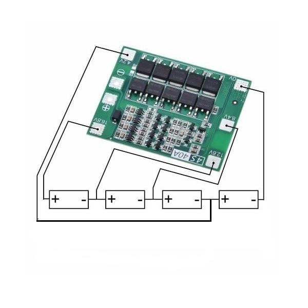 4S 40A 16.8V 18650 Li-ion BMS Balans Şarj ve Koruma Kartı