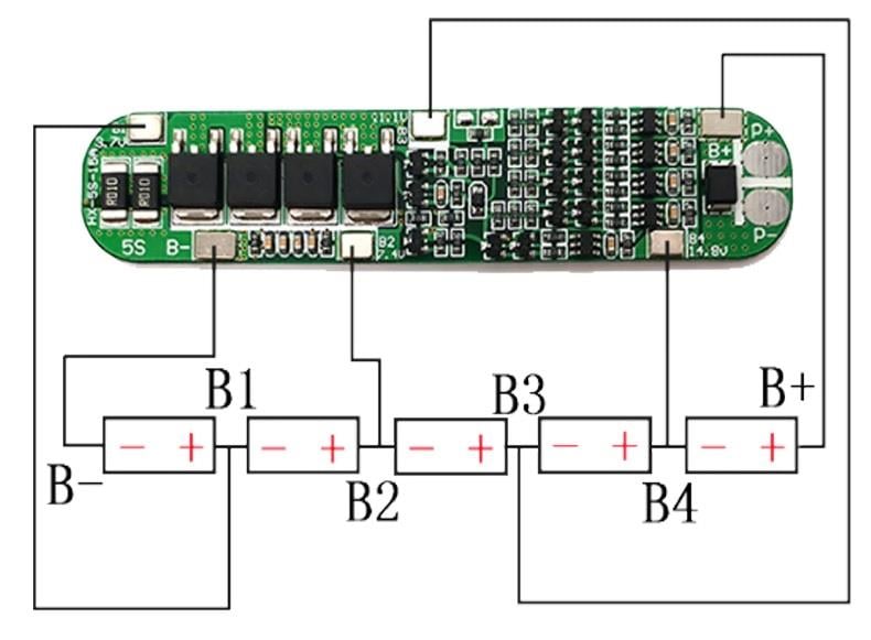 5S 15A 18650 BMS Şarj ve Koruma Devresi