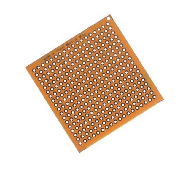 5x5cm Tek Yüzlü Delikli Bakırlı Plaket (Pertinaks Malzeme)