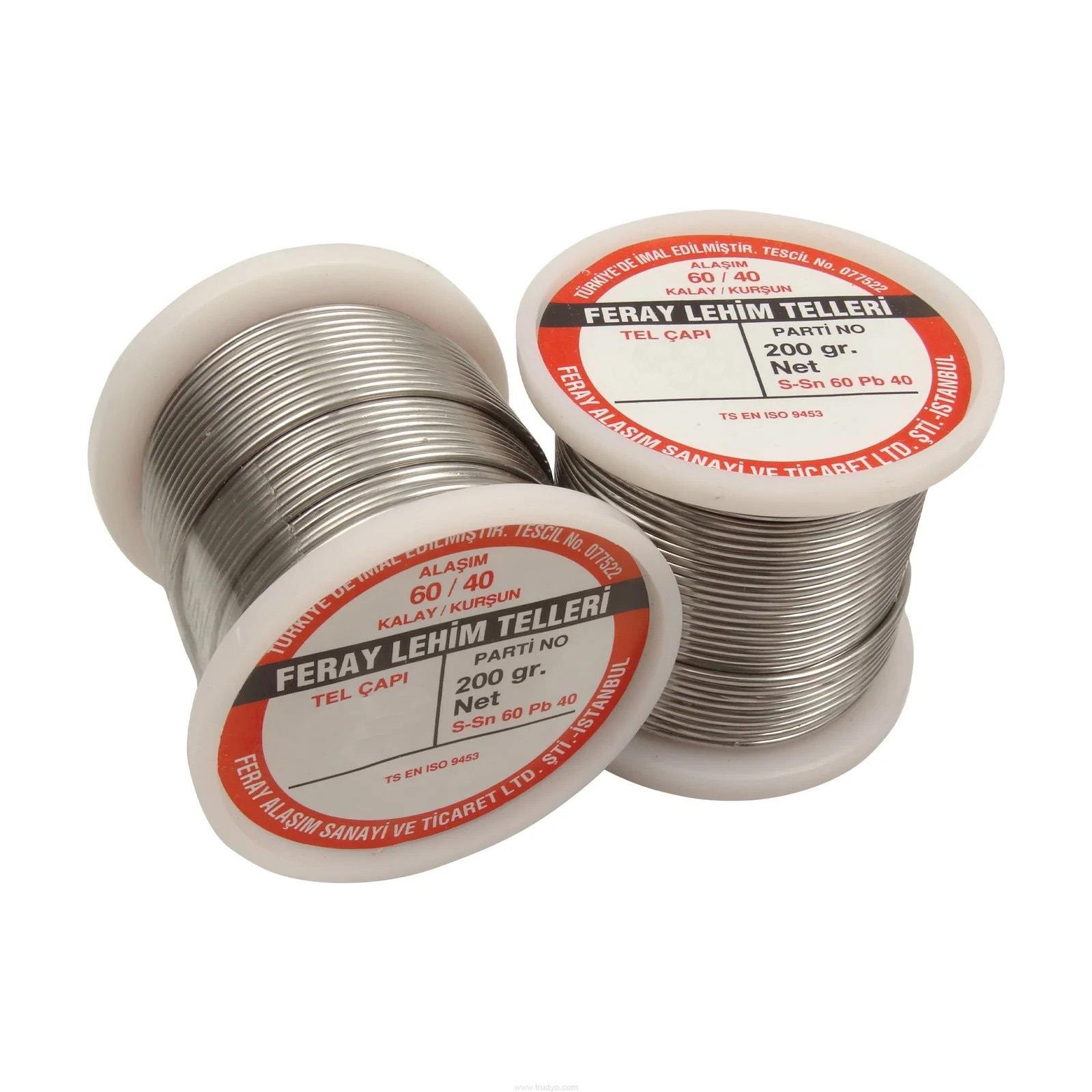 Feray 1.6mm Lehim Teli, 500gr, 60/40 Sn/Pb, Fluxlu