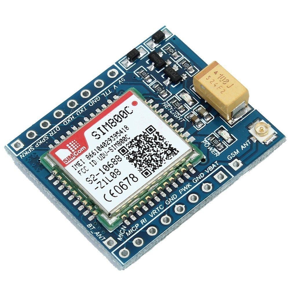 SIM800C, RF Transceiver Module (RF Alıcı-Verici Modülü), 3.4-4.4V, 850MHz / 1.9GHz, 85.6kbps, Entegre, LGA, Tray, SIMCom (IMEI Kaydı Yok)