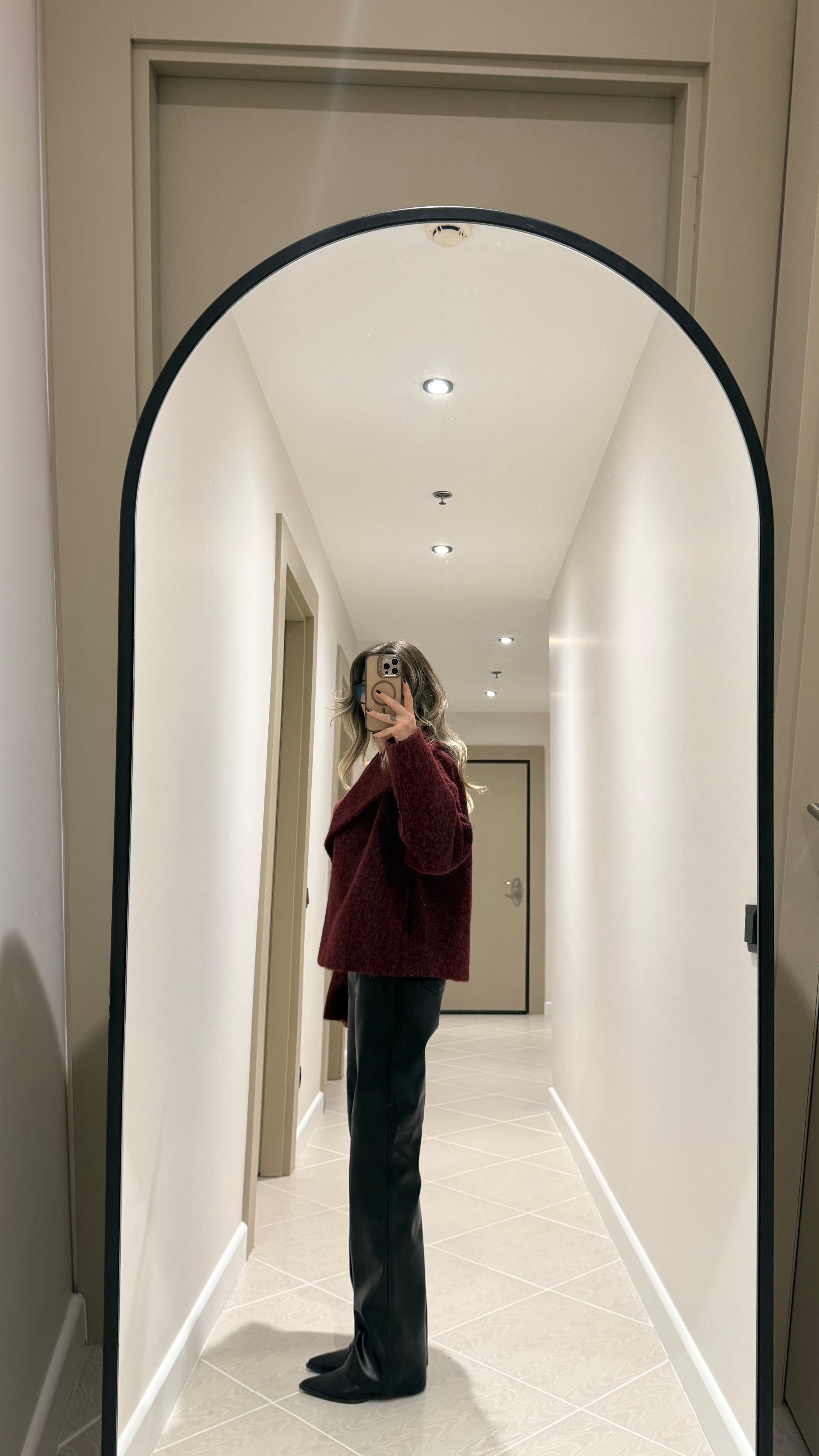 BORDO ÇİFT CEPLİ KIRÇILLI CEKET