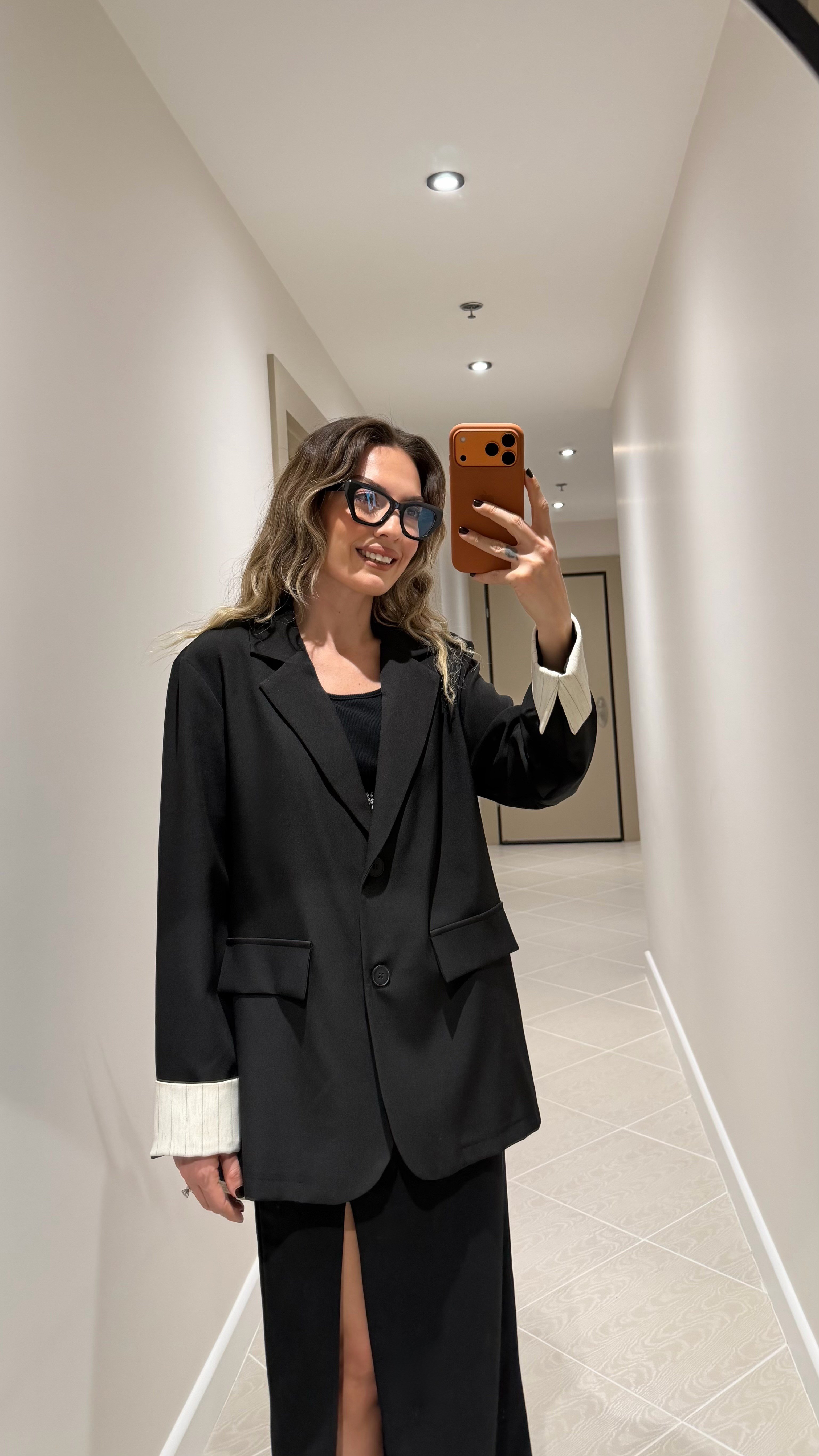 SİYAH TASARIM BLAZER CEKET