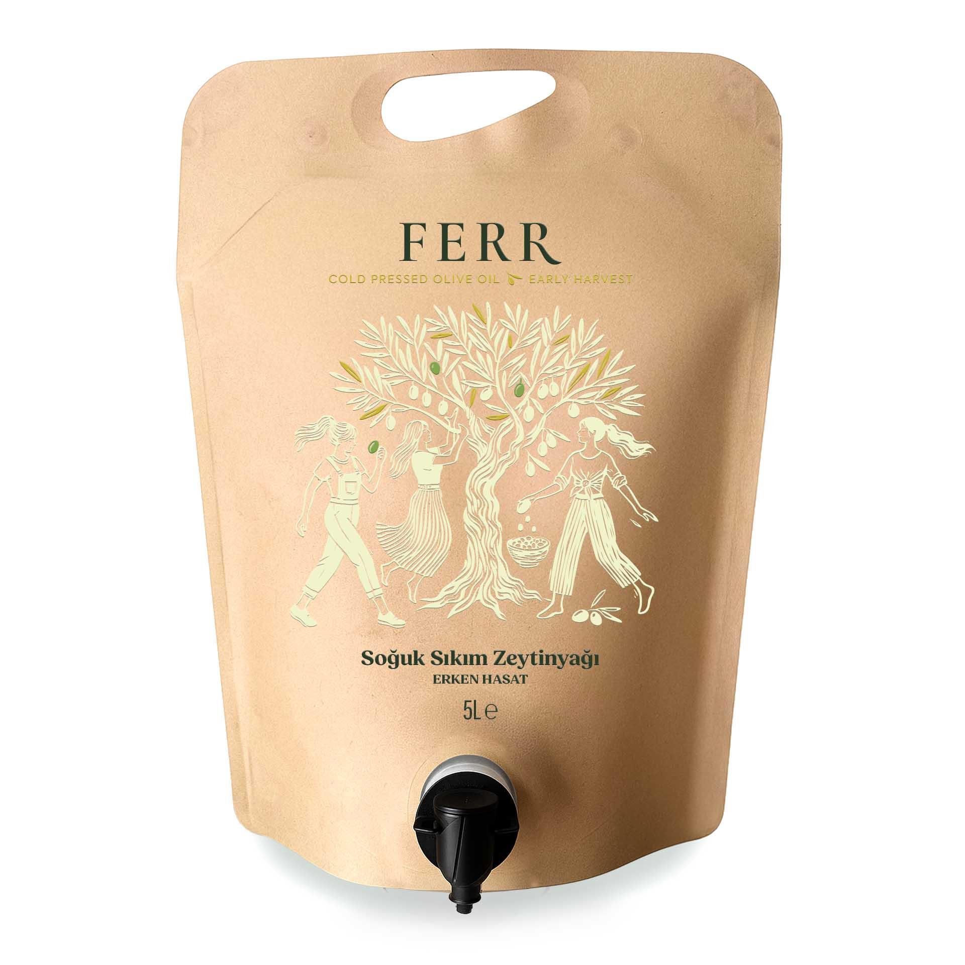 FERR Erken Hasat Soğuk Sıkım Zeytinyağı Pouch 5 Lt.