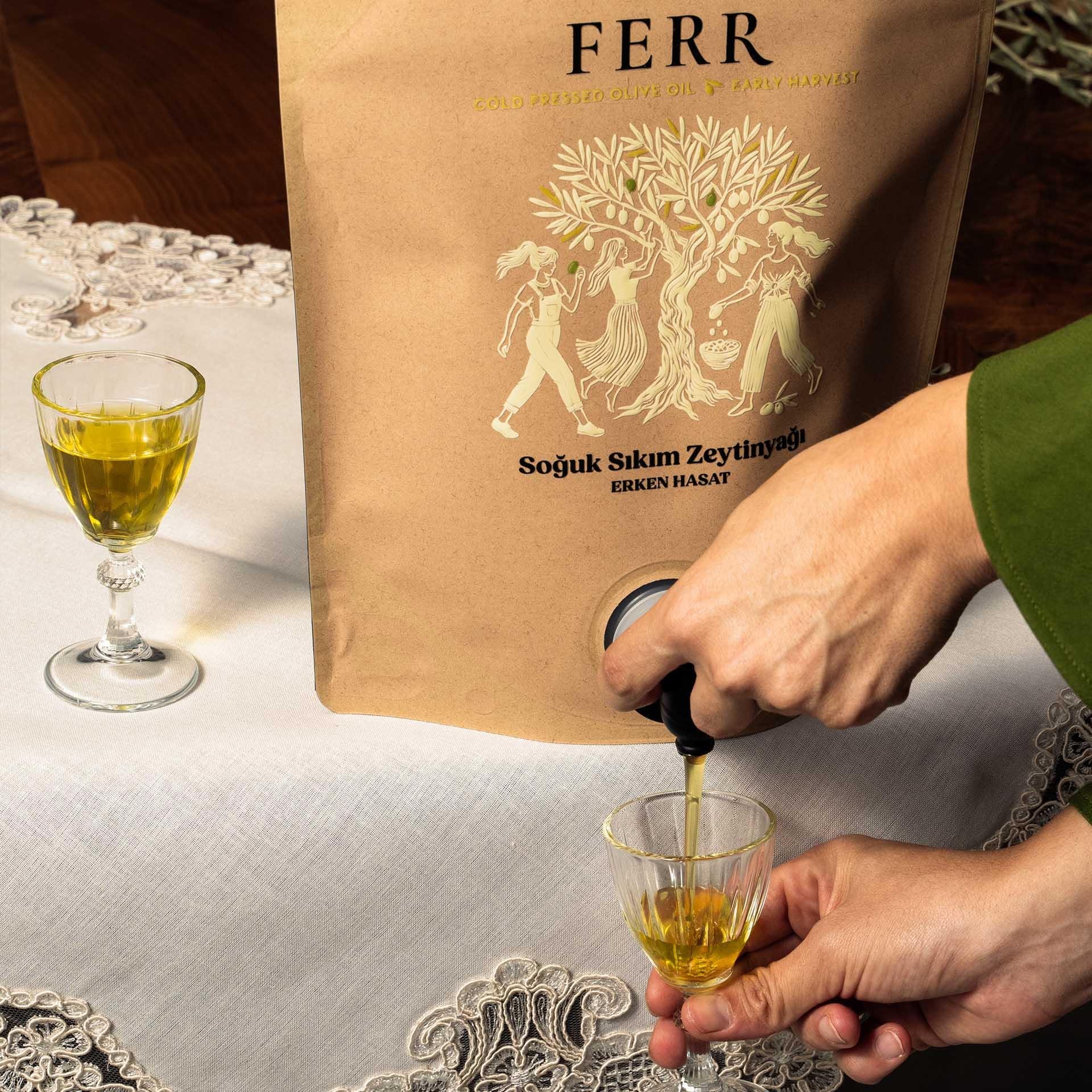 FERR Erken Hasat Soğuk Sıkım Zeytinyağı Pouch 3 Lt.