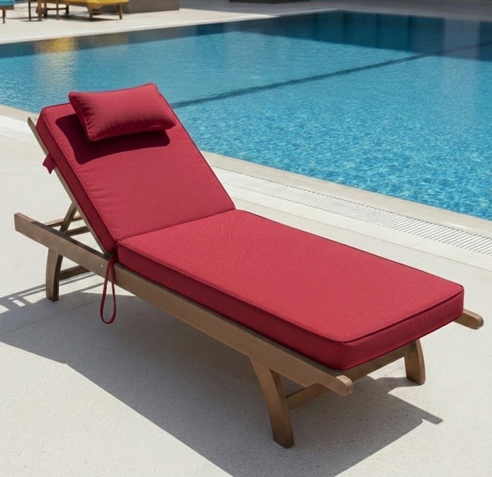 Başlıklı Akrilik Şezlong Minderi 10 cm.