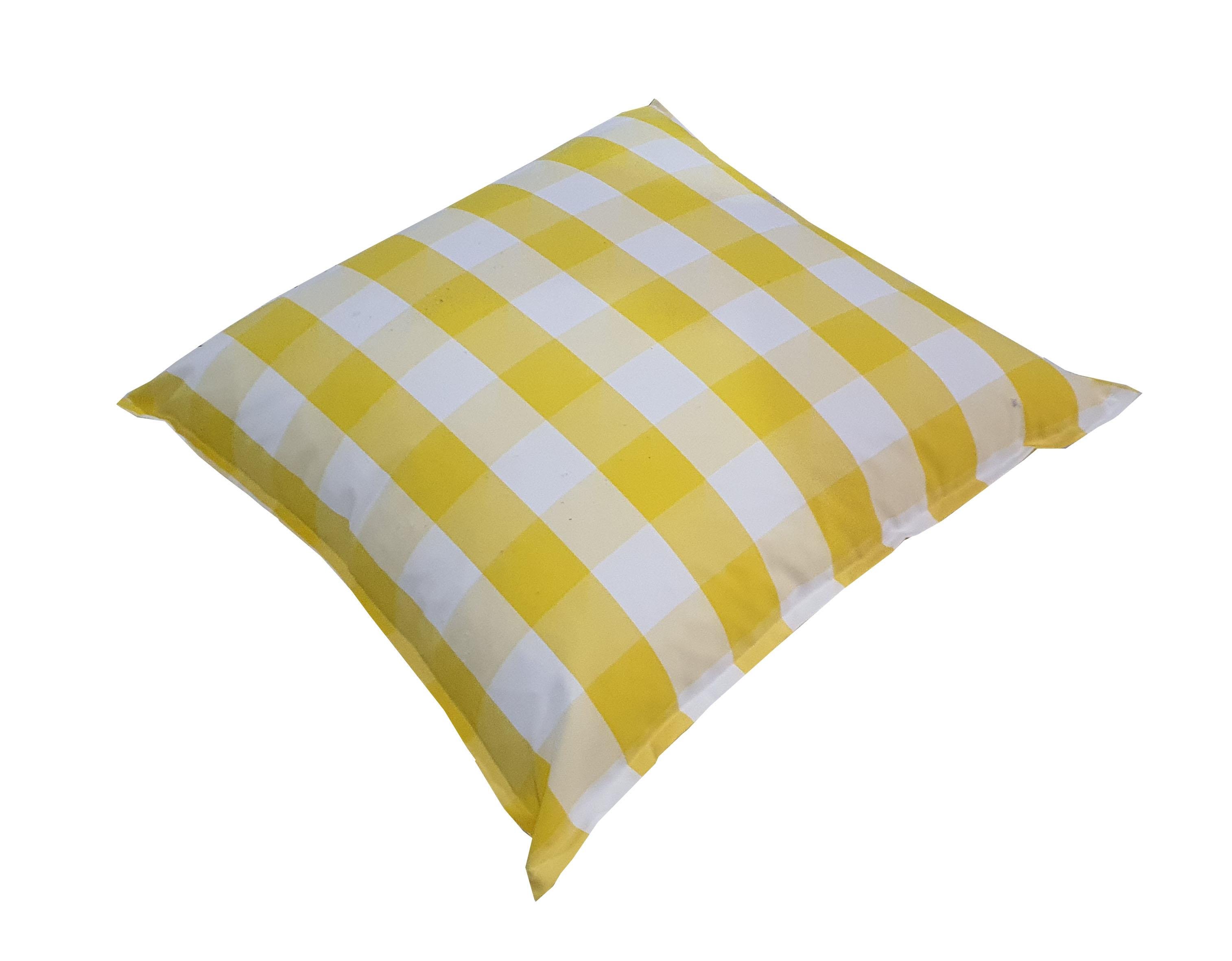 Ekoseli Akrilik Kumaşlı Beach Minder 100x100