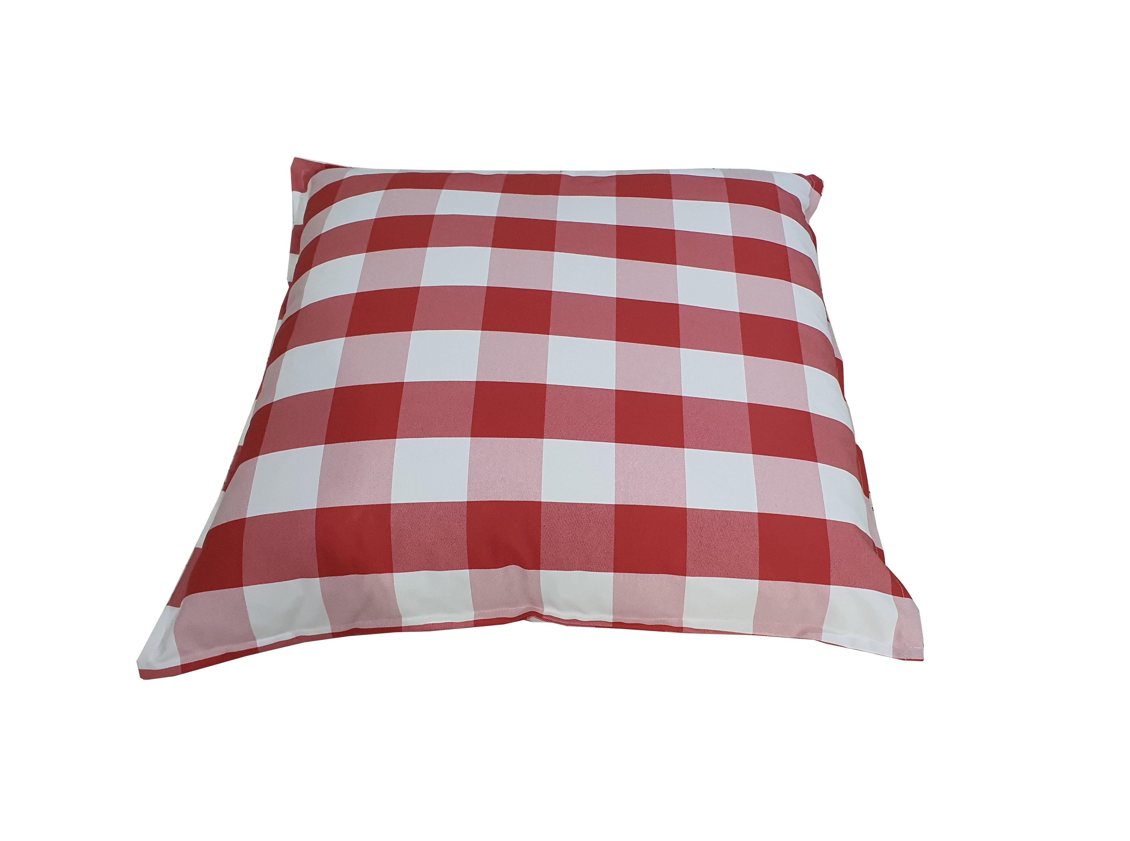 Ekoseli Akrilik Kumaşlı Beach Minder 100x100