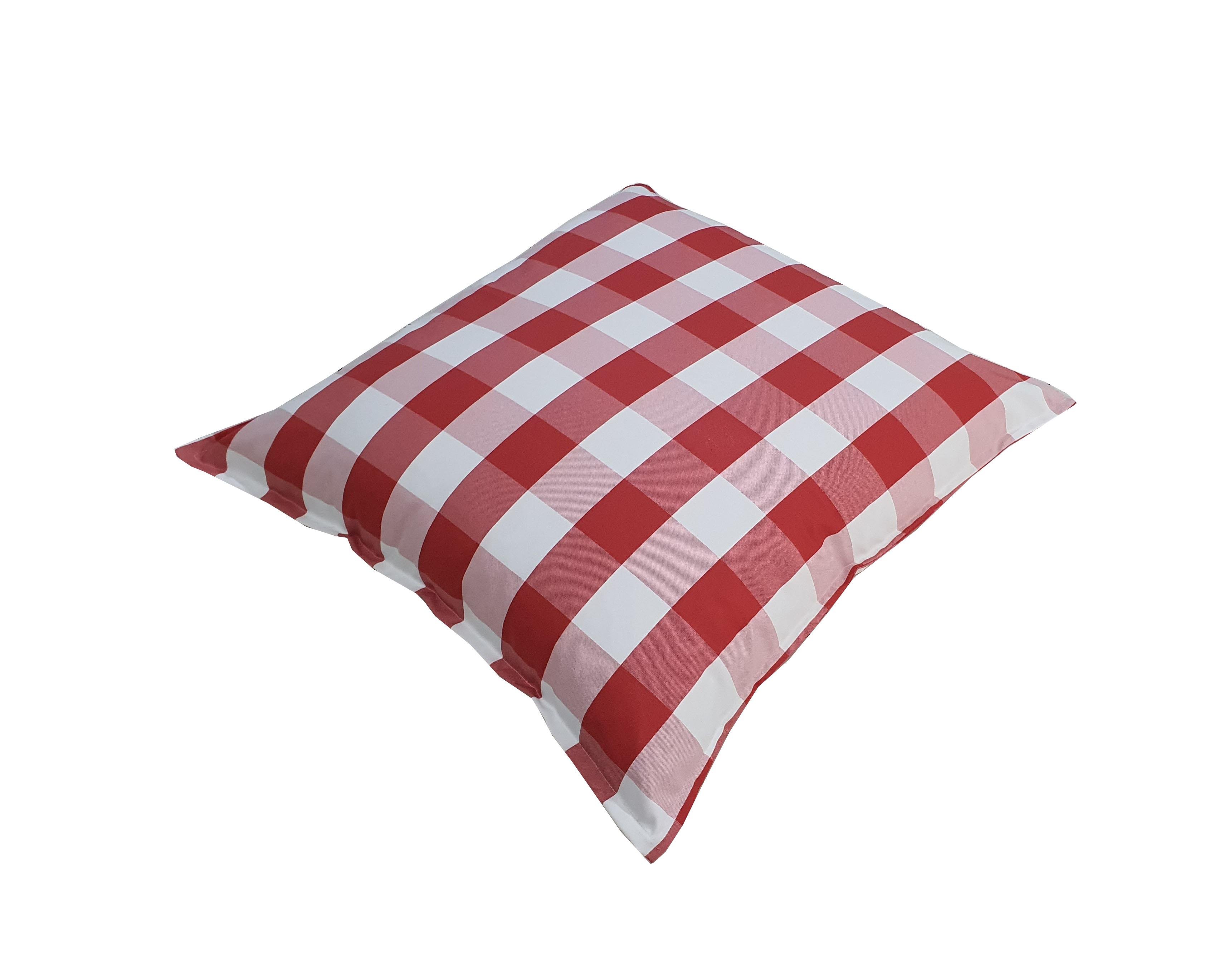 Ekoseli Akrilik Kumaşlı Beach Minder 100x100