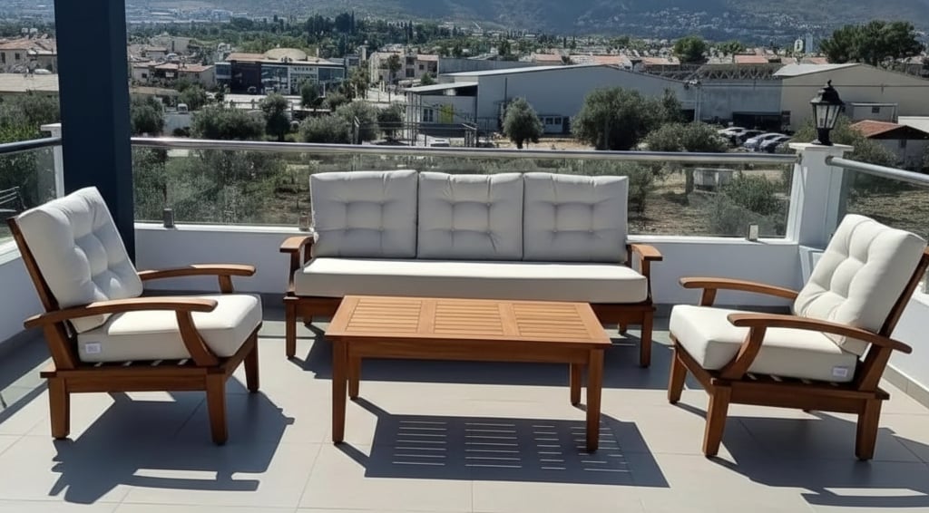 Java Ahşap Koltuk Takımı