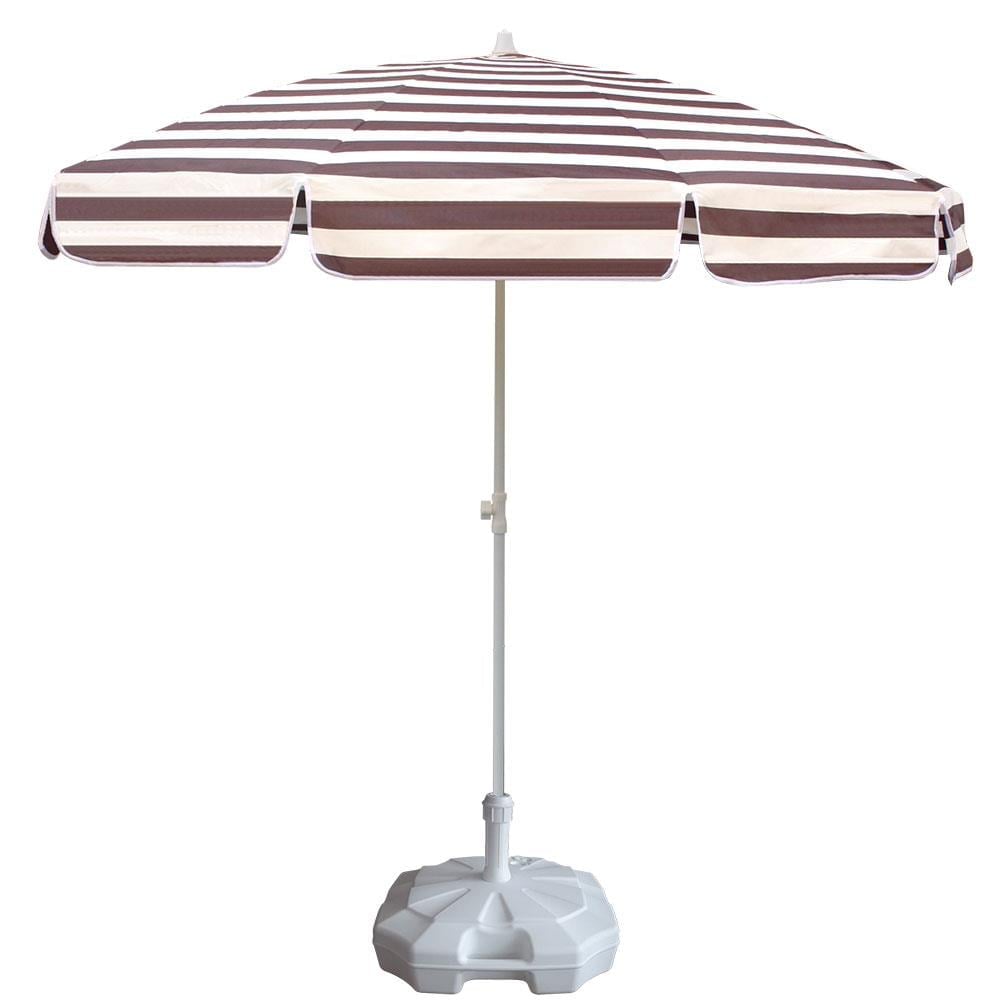 Kahve Çizgili Plaj Şemsiyesi 200 cm.