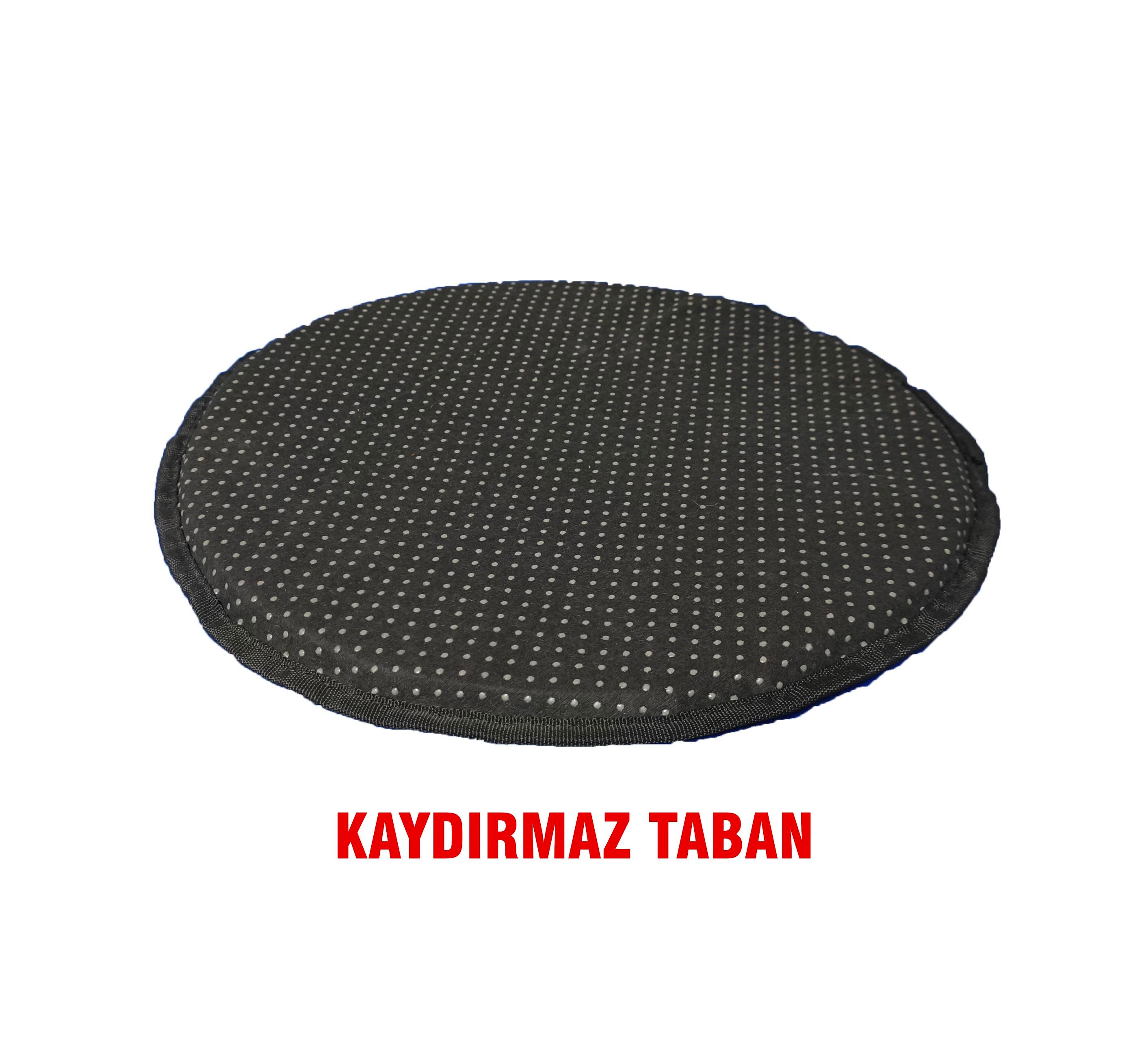Kaydırmaz Tabanlı Yuvarlak Sandalye Minderi 40x40x2 cm
