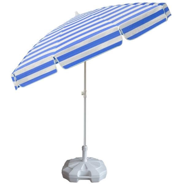 Mavi Çizgili Plaj Şemsiyesi 200 cm.