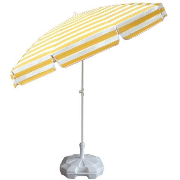 Sarı Çizgili Plaj Şemsiyesi 200 cm.