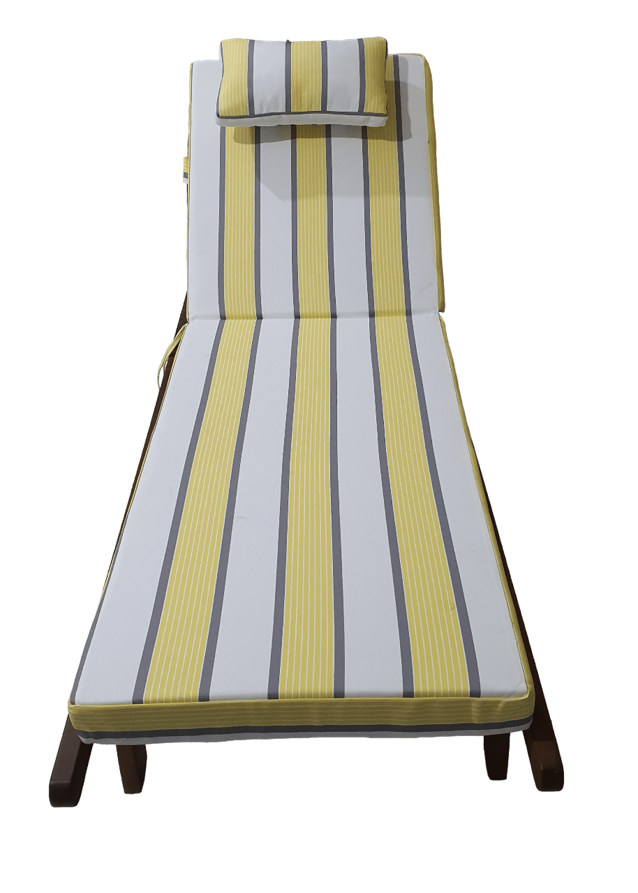 Sirella UV Dayanıklı Lüks Başlıklı Şezlong Minderi 10 cm.