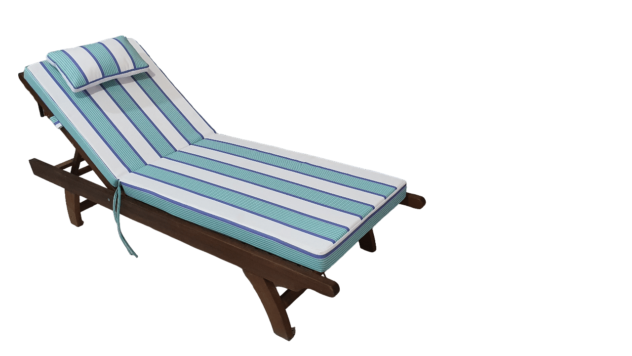 Sirella UV Dayanıklı Lüks Başlıklı Şezlong Minderi 10 cm.