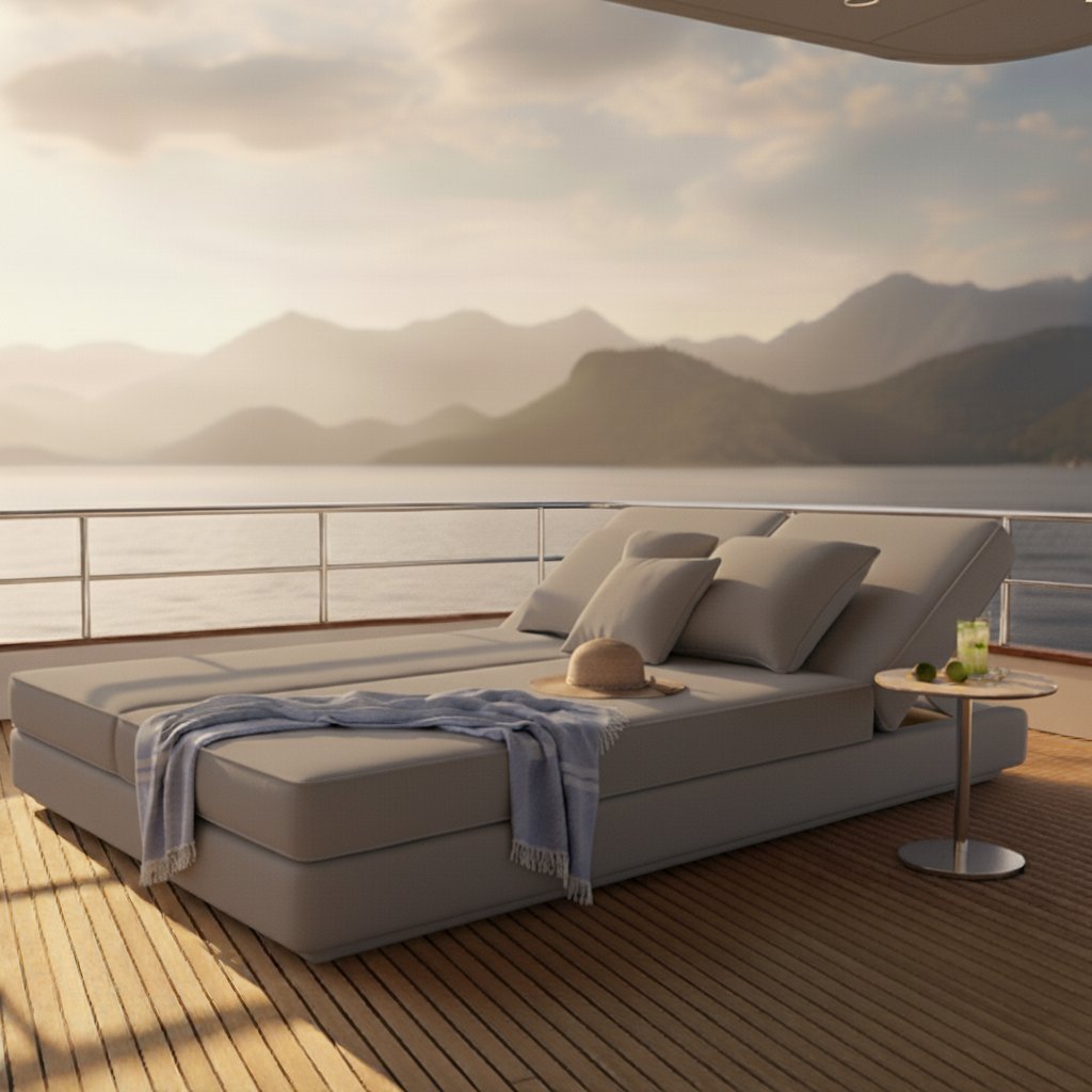 Yat İçin Duble SUNBED SİRELLA Kumaşlı ( SET )
