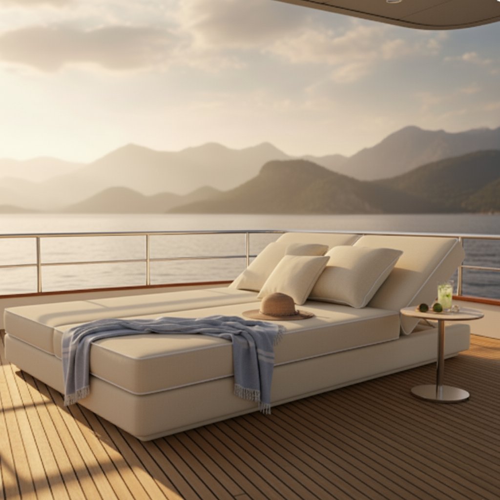 Yat İçin Duble SUNBED SİRELLA Kumaşlı ( SET )