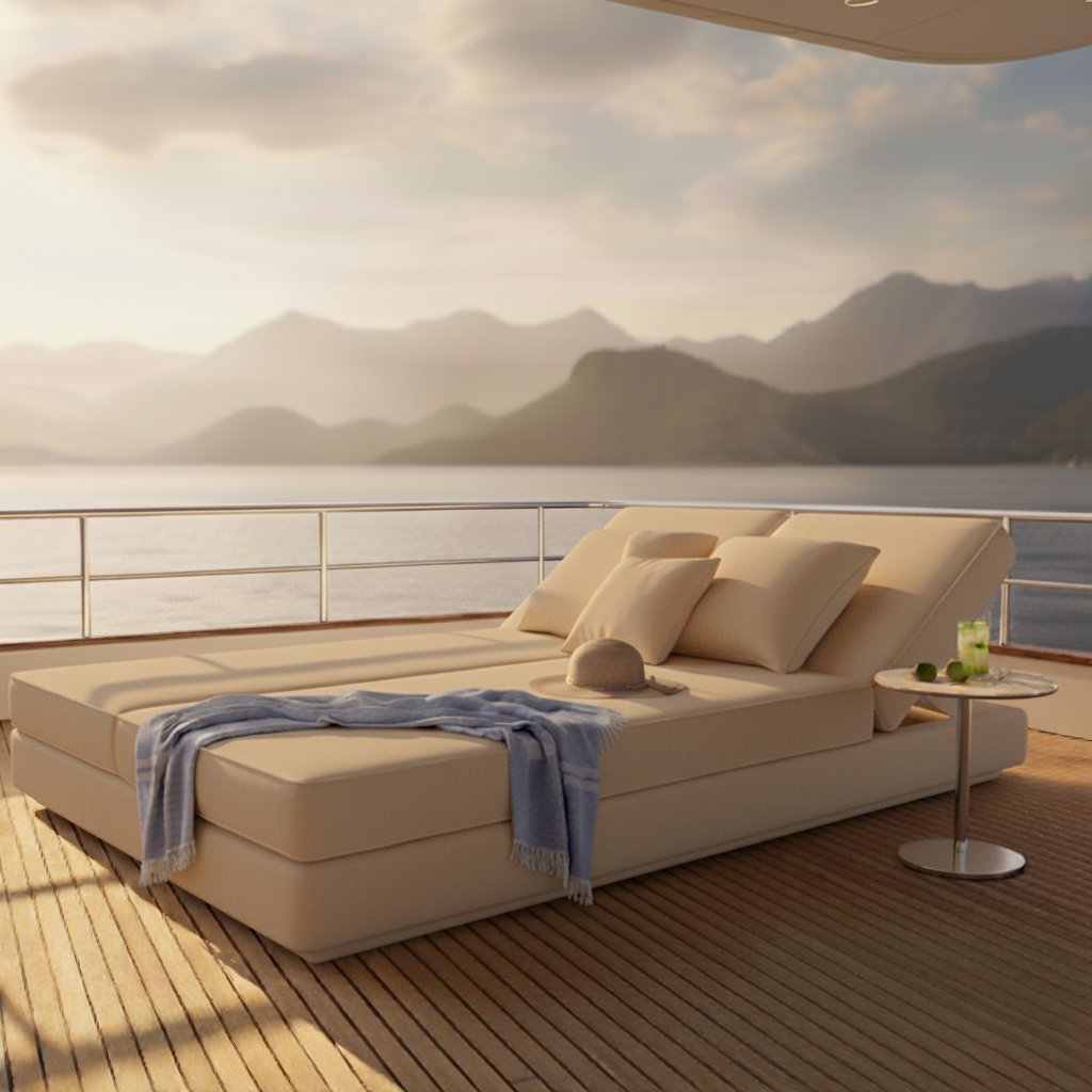 Yat İçin Duble SUNBED SİRELLA Kumaşlı ( SET )