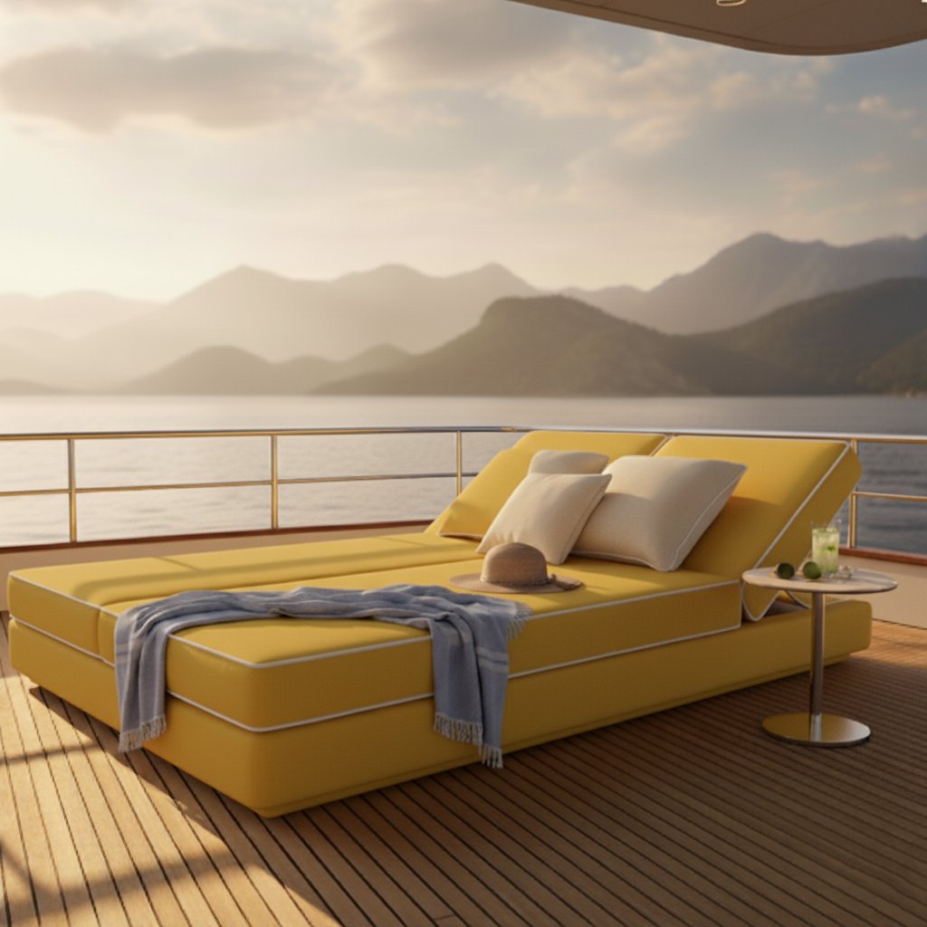 Yat İçin Duble SUNBED SİRELLA Kumaşlı ( SET )