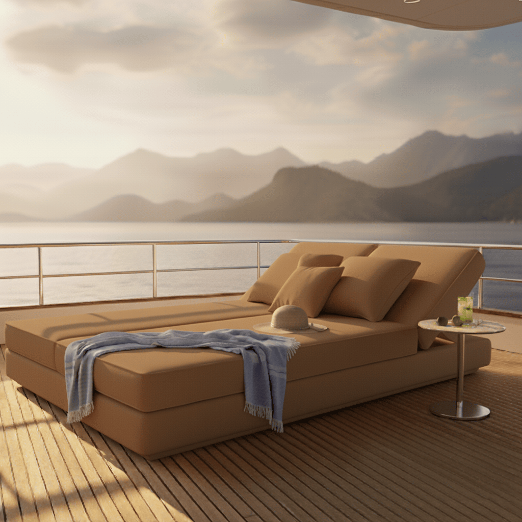 Yat İçin Duble SUNBED SİRELLA Kumaşlı ( SET )