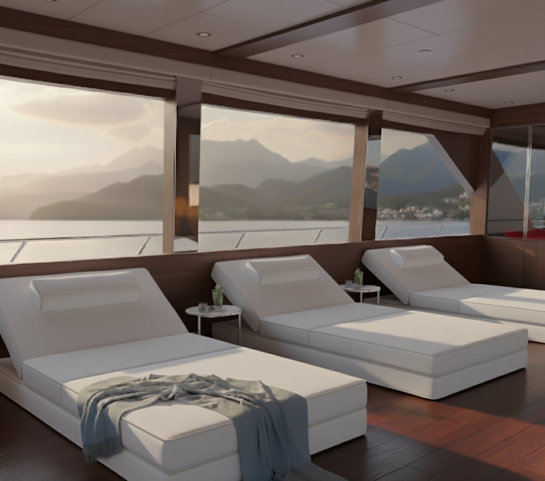 Yat İçin SUNBED SİRELLA Kumaşlı ( SET )