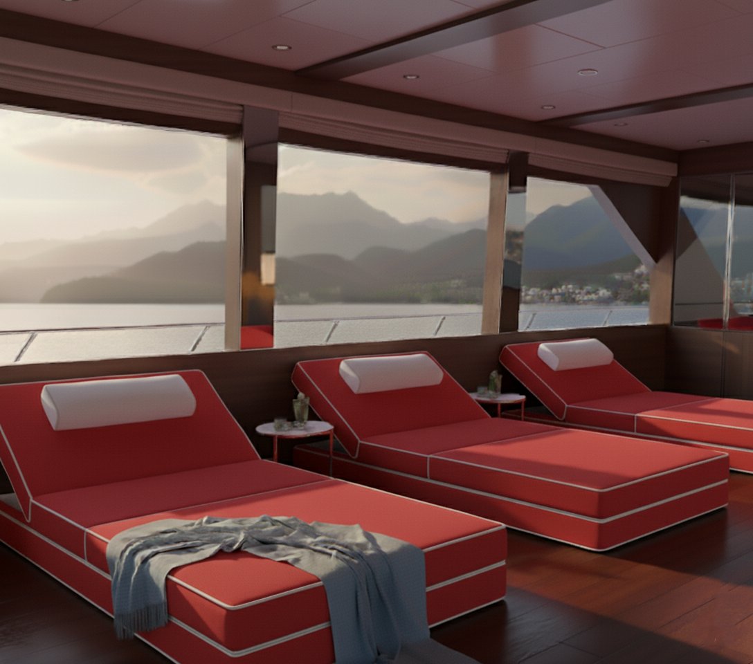 Yat İçin SUNBED SİRELLA Kumaşlı ( SET )