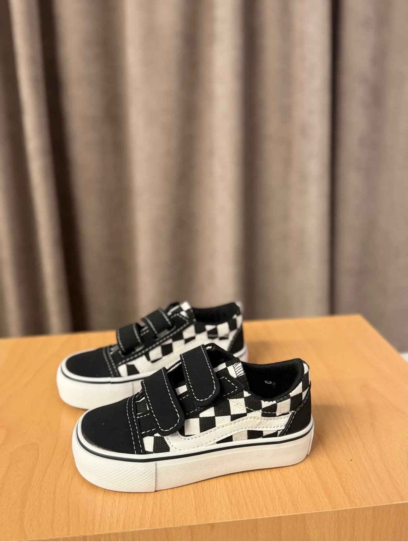  Yeni Sezon Unisex Damalı Ayakkabı - Siyah Beyaz