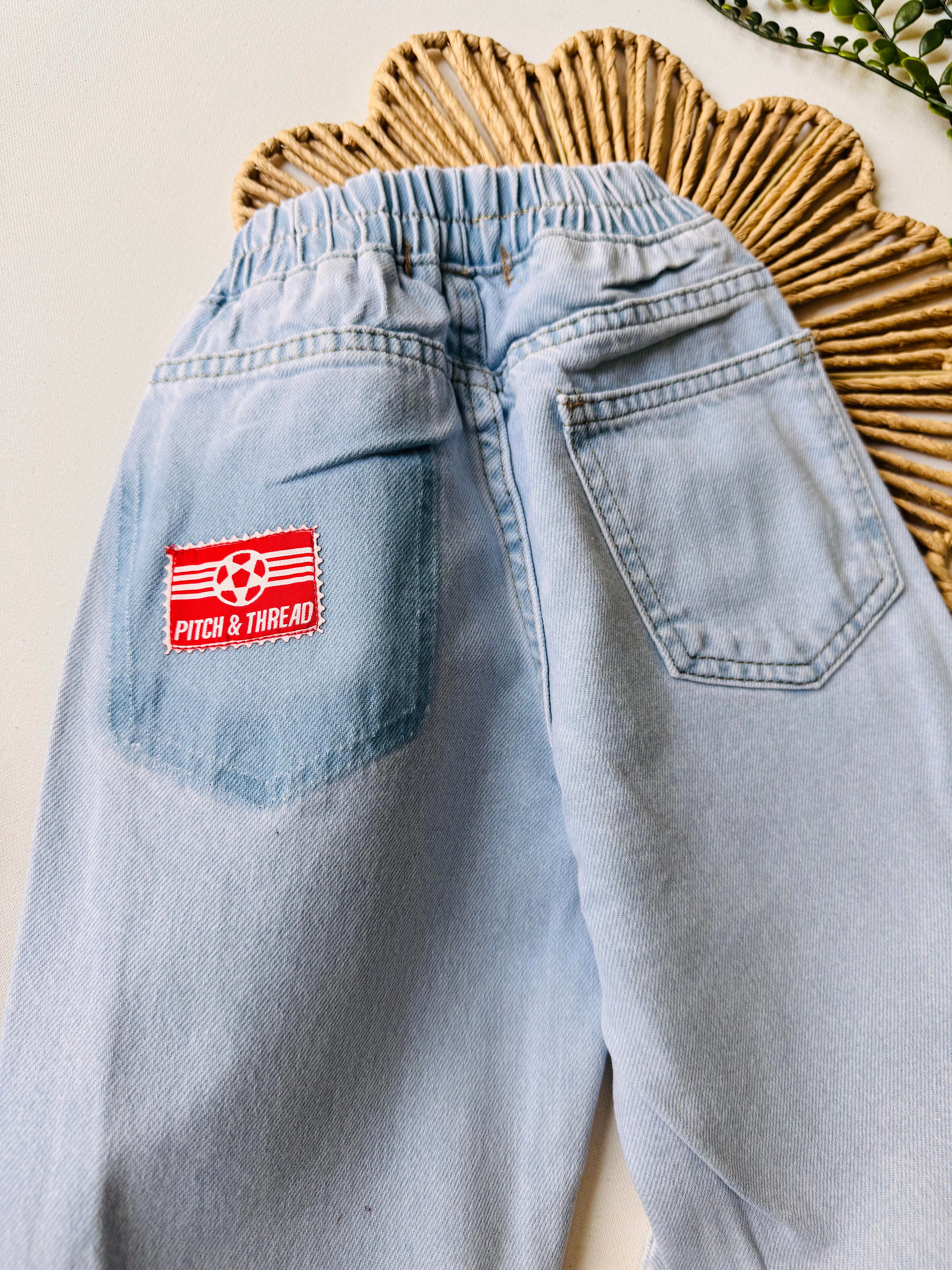 Armalı Basic Unisex Jean - Mavi