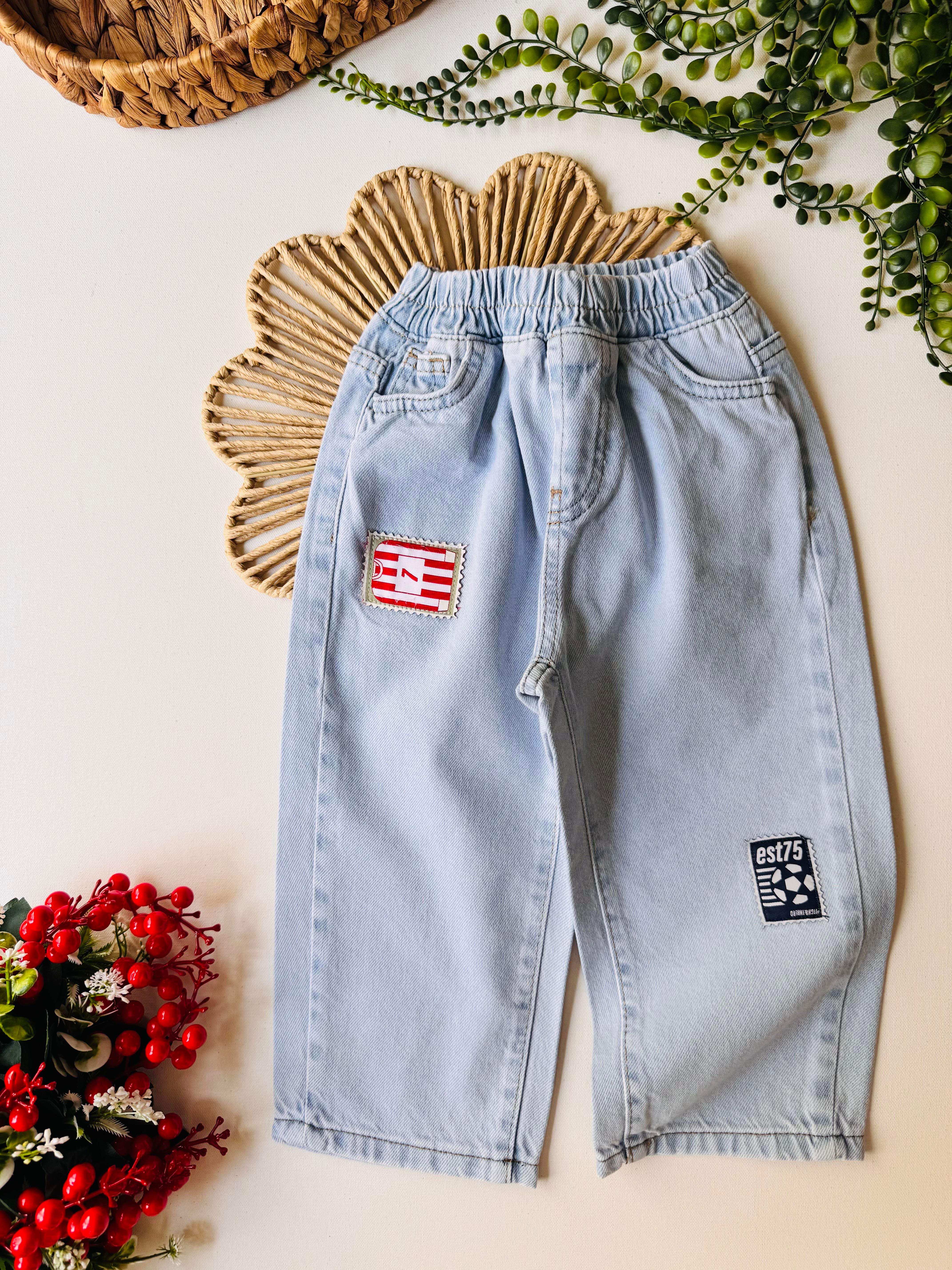 Armalı Basic Unisex Jean - Mavi