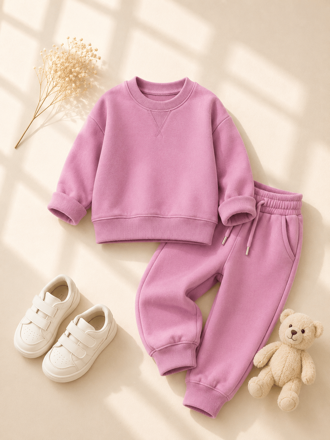 Basic Kız Bebek Eşofman Takım - Lila
