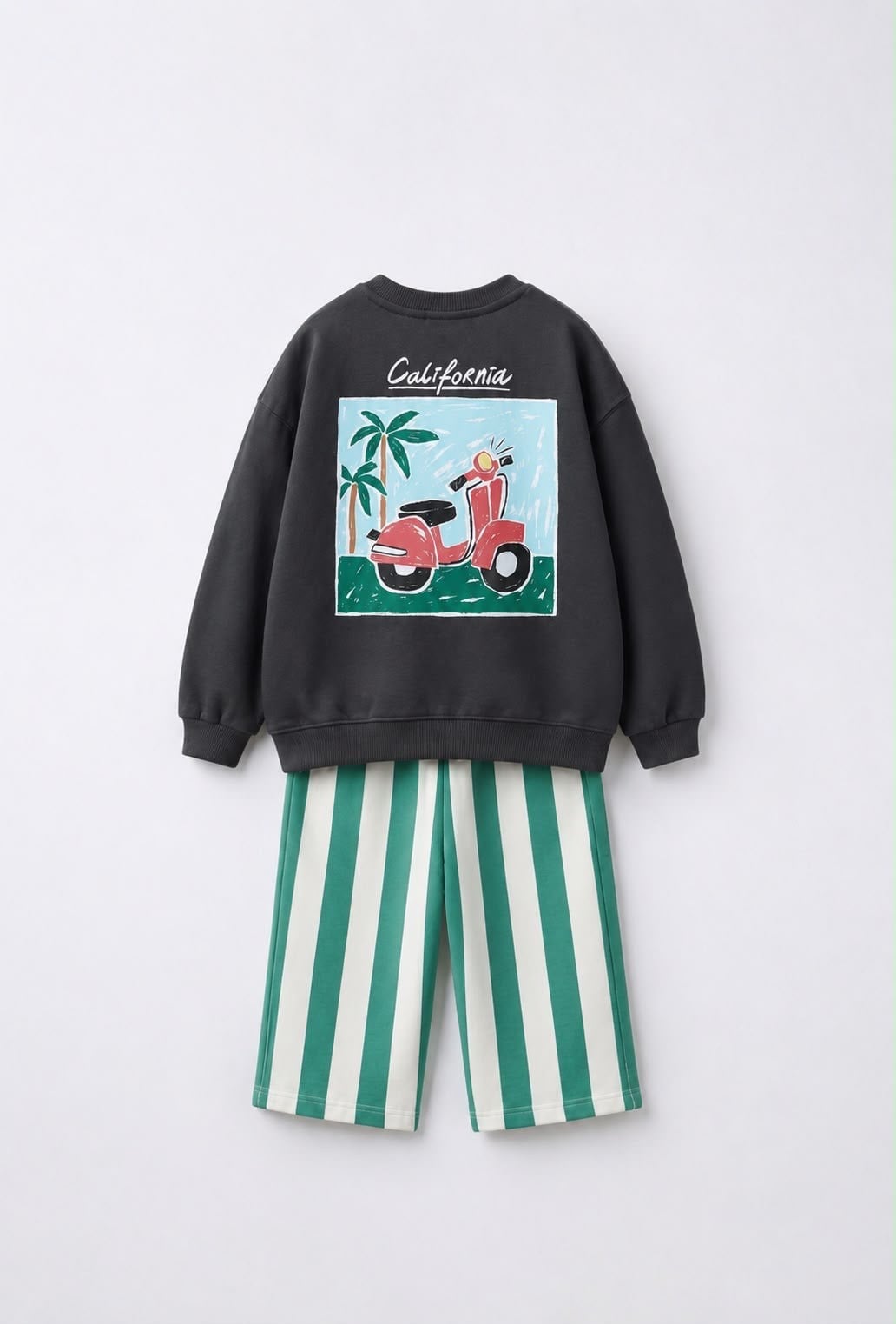 California Ride Unisex Çizgili İkili Takım - Yeşil