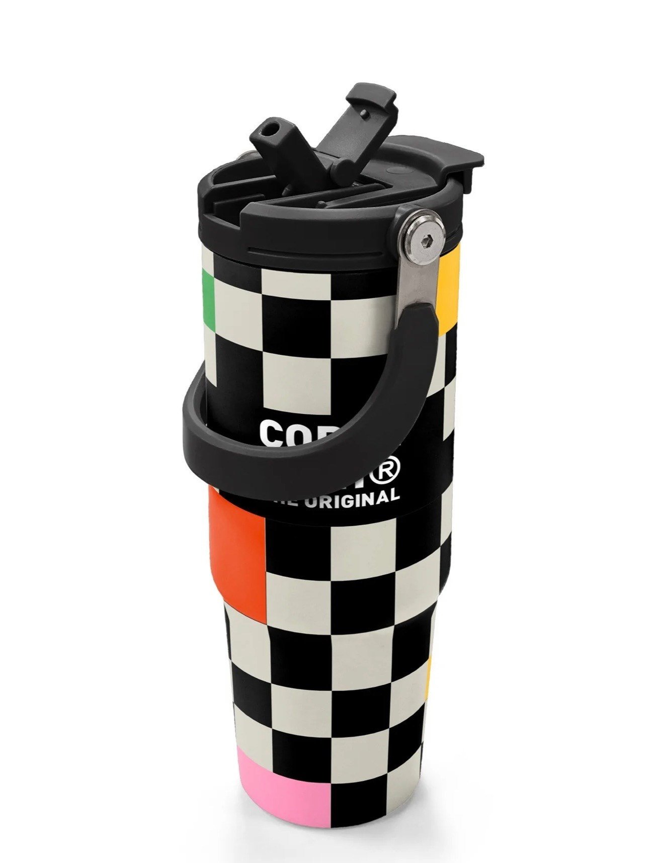 Coral High Dama Desenli Pipetli ve Direkt İçim Çelik Termos 900 ml 38703