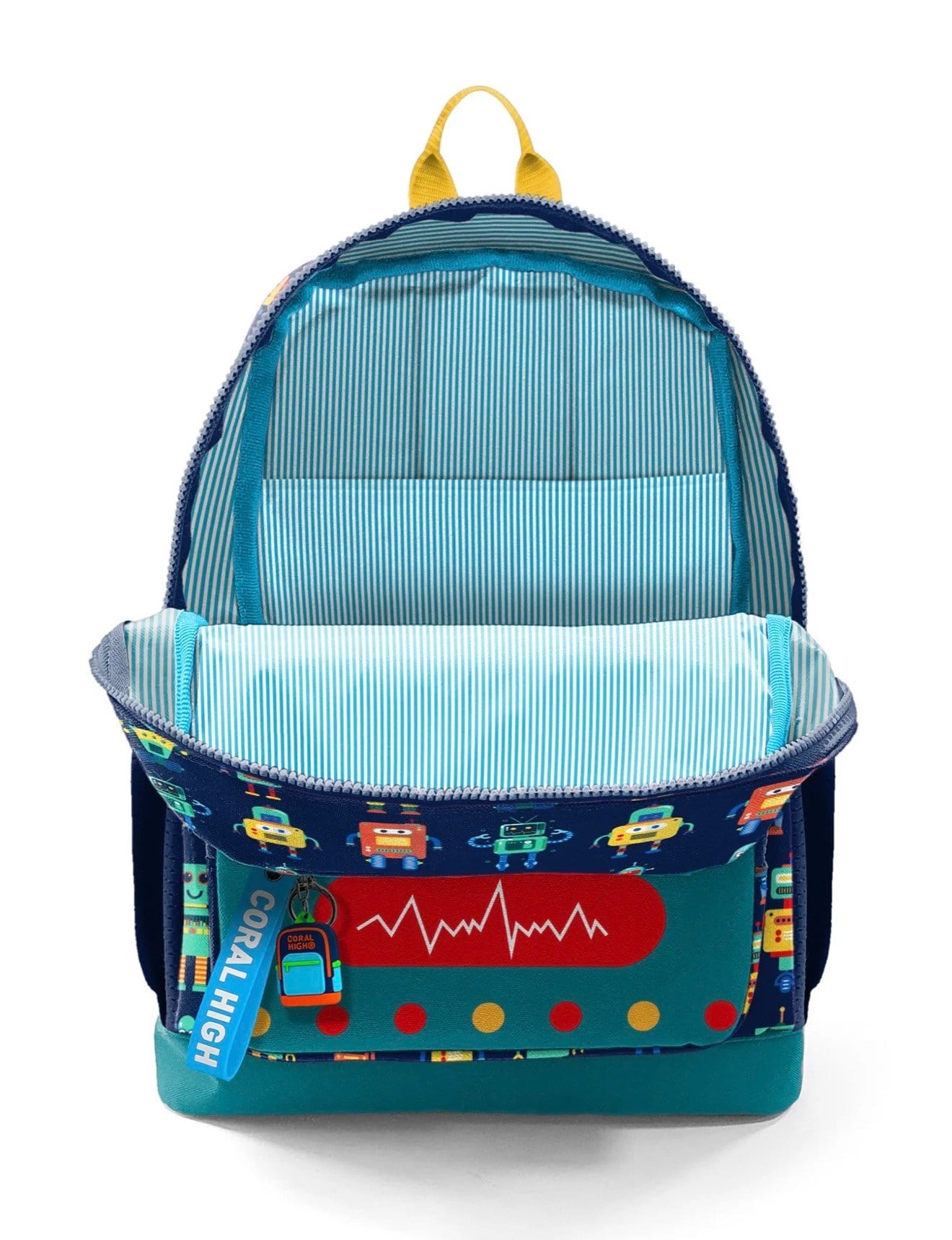 Coral High Kids Lacivert Çivit Robot Desenli 3'lü Okul Çanta Seti SET0123472