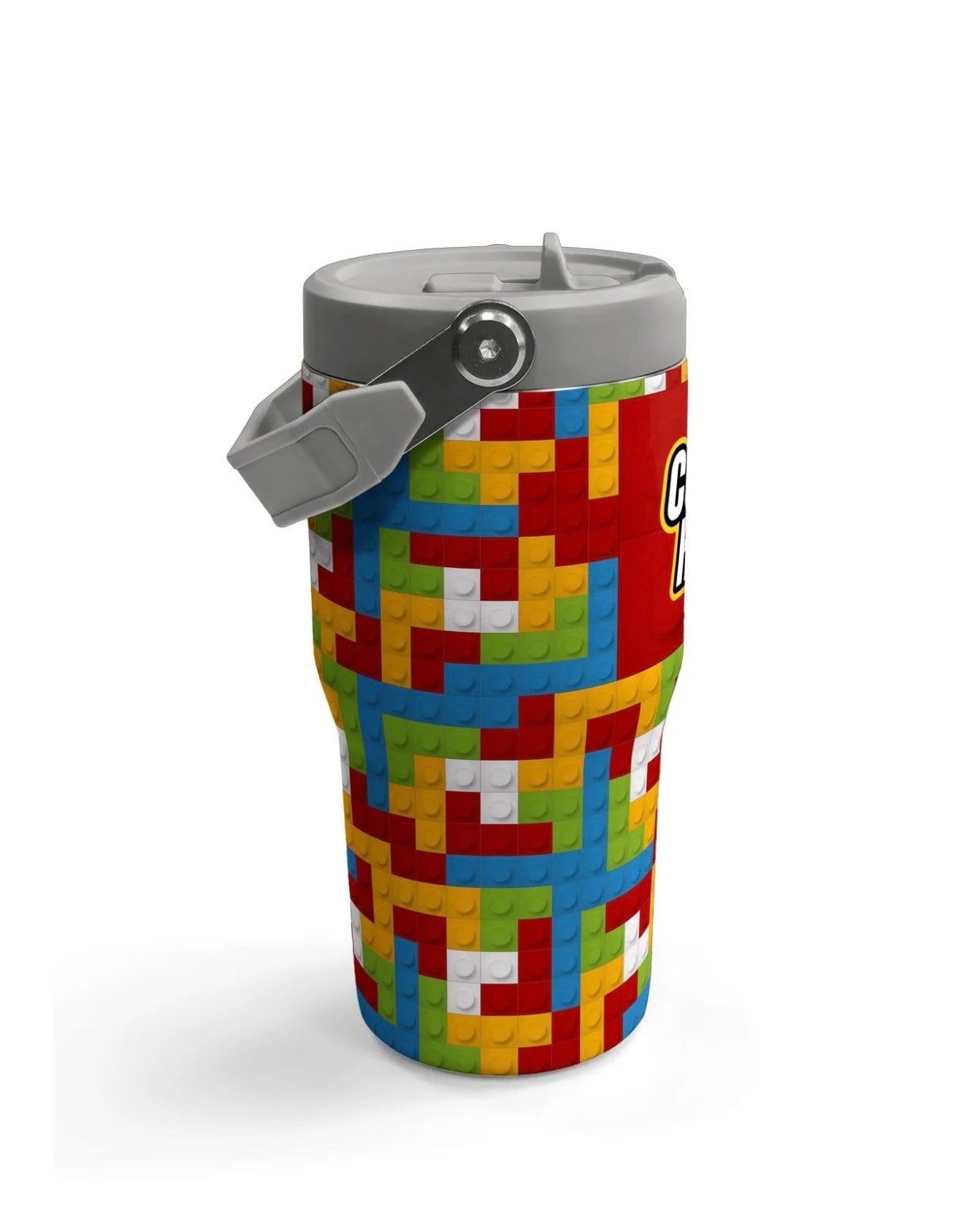 Coral High Lego Renkli Blok Desenli Katlanır Ağızlıklı Çelik Termos 600 ml 38917