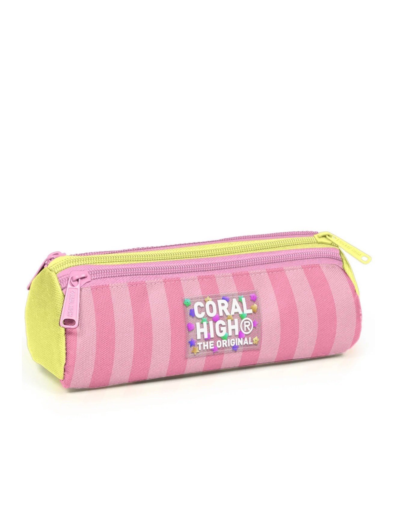 Coral High Pembe Sarı Çizgi Desenli 3'lü Okul Çanta Seti SET0133223