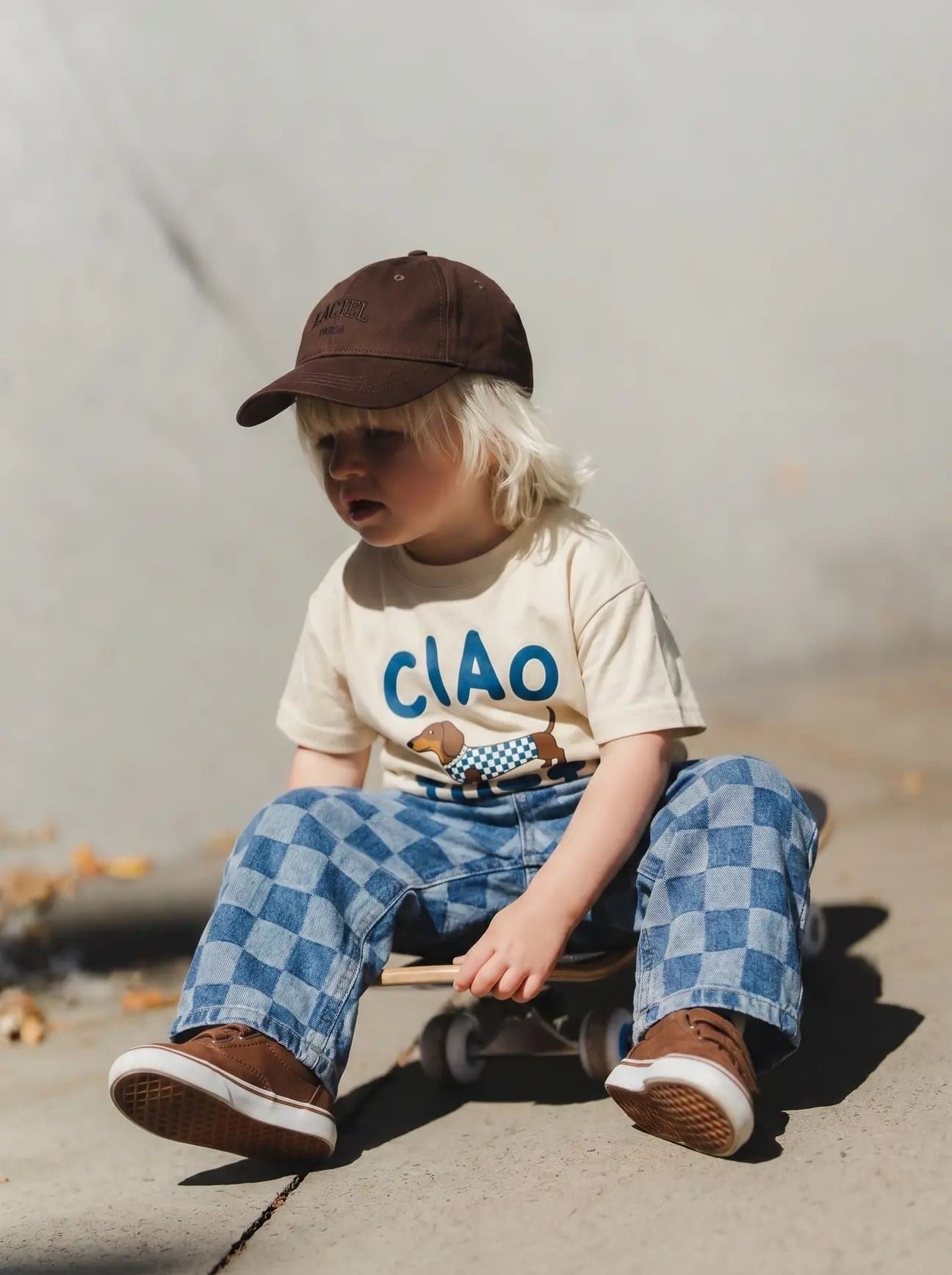Damalı Unisex Balon Pantolon  - Mavi